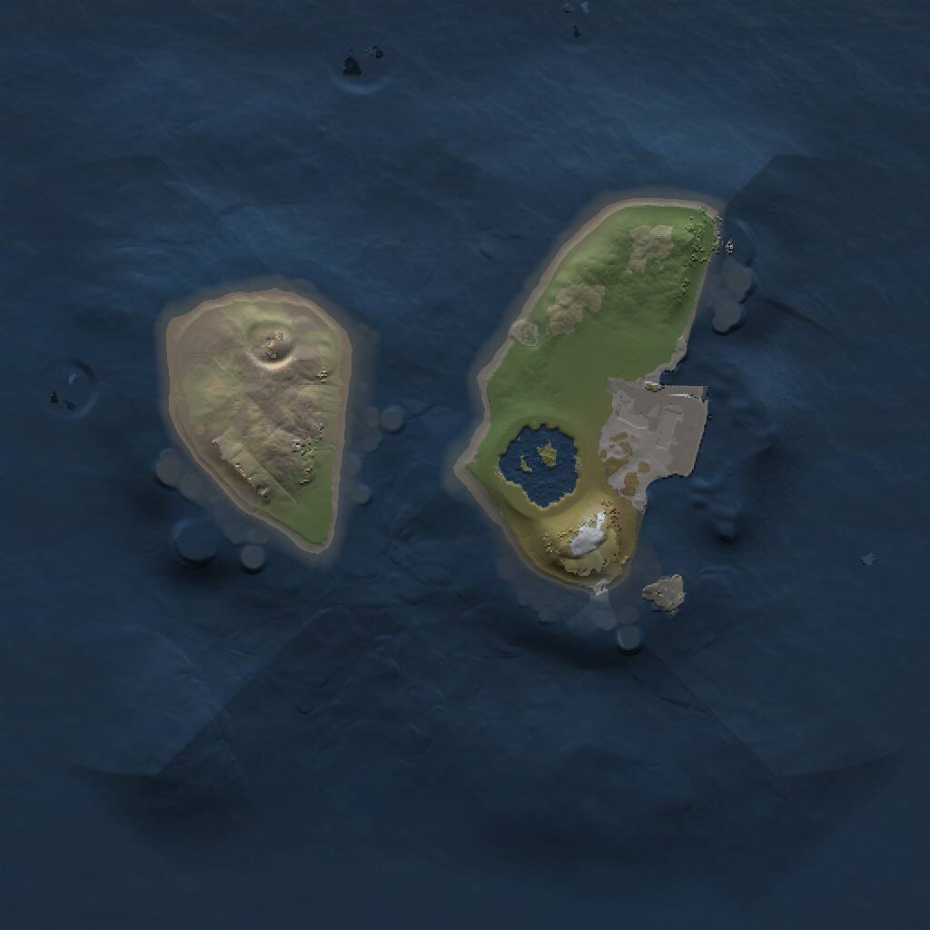 Rust Map: Procedural Map, Size: 1200, Seed: 164774474, 1 Monuments