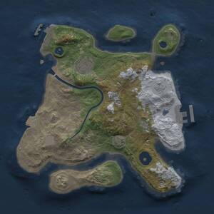 Thumbnail Rust Map: Procedural Map, Size: 2500, Seed: 95473, 7 Monuments