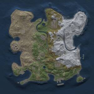 Thumbnail Rust Map: Procedural Map, Size: 3000, Seed: 81796, 10 Monuments