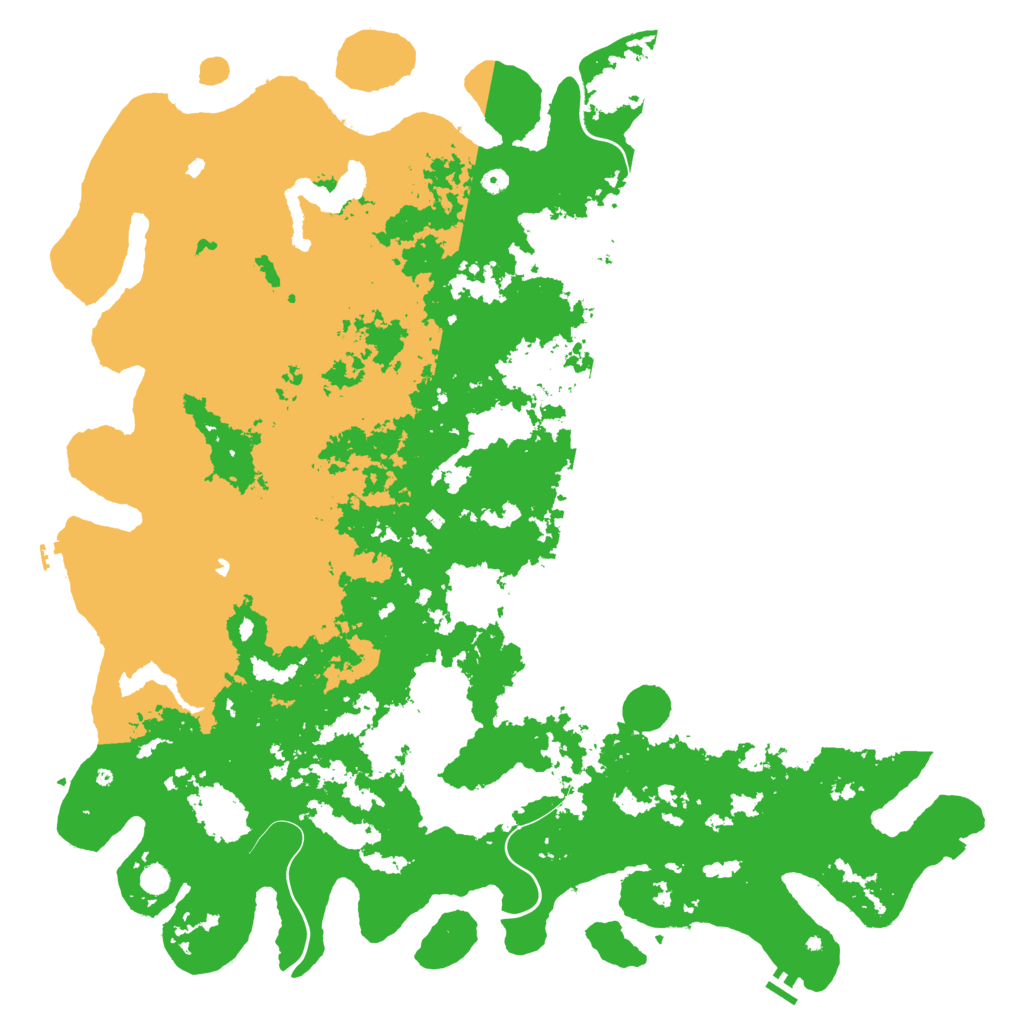 Biome Rust Map: Procedural Map, Size: 6000, Seed: 1069076821