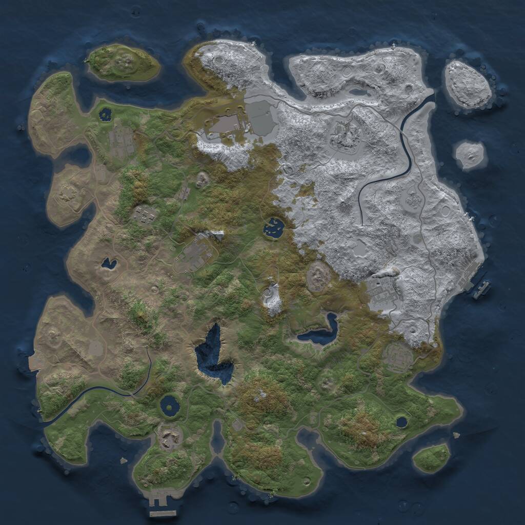 Rust Map: Procedural Map, Size: 4000, Seed: 30708686, 15 Monuments