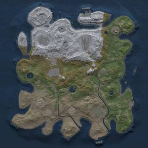 Thumbnail Rust Map: Procedural Map, Size: 3500, Seed: 71746547, 13 Monuments