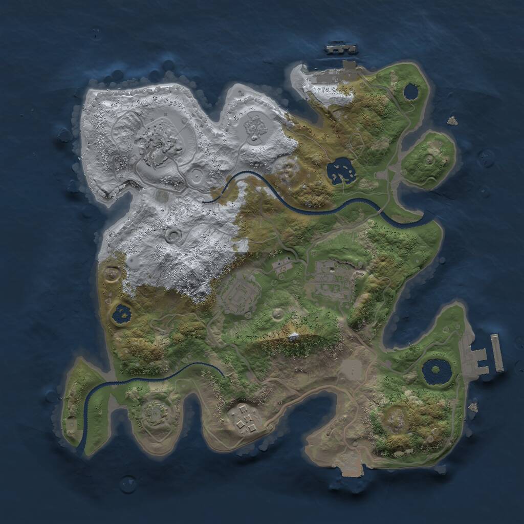 Rust Map: Procedural Map, Size: 2800, Seed: 4628172, 10 Monuments