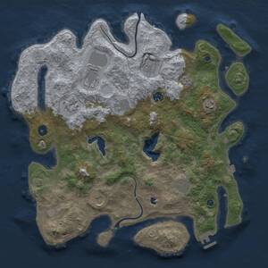 Thumbnail Rust Map: Procedural Map, Size: 4000, Seed: 28137, 13 Monuments