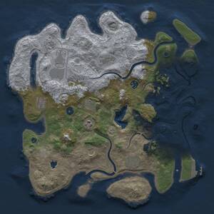 Thumbnail Rust Map: Procedural Map, Size: 4000, Seed: 28137, 15 Monuments