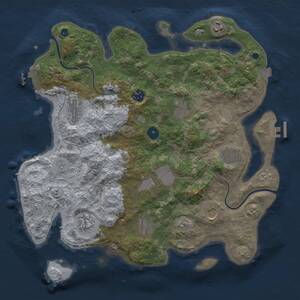 Thumbnail Rust Map: Procedural Map, Size: 3800, Seed: 66917294, 16 Monuments