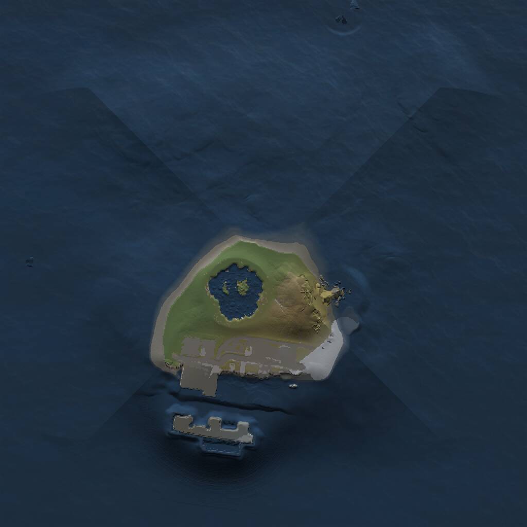 Rust Map: Procedural Map, Size: 1000, Seed: 3898649, 2 Monuments