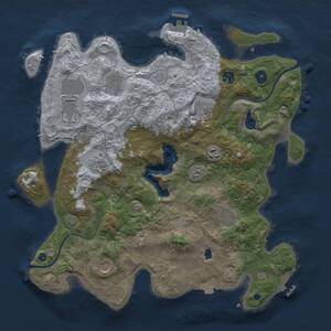 Thumbnail Rust Map: Procedural Map, Size: 4000, Seed: 1976012270, 14 Monuments