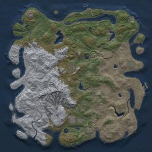 Thumbnail Rust Map: Procedural Map, Size: 5000, Seed: 467813406, 17 Monuments