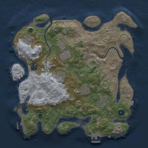 Thumbnail Rust Map: Procedural Map, Size: 3500, Seed: 175283725, 14 Monuments