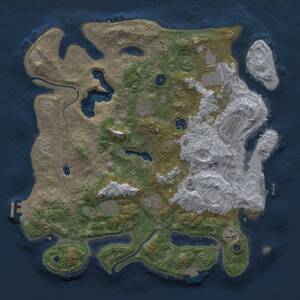 Thumbnail Rust Map: Procedural Map, Size: 4000, Seed: 264984506, 15 Monuments