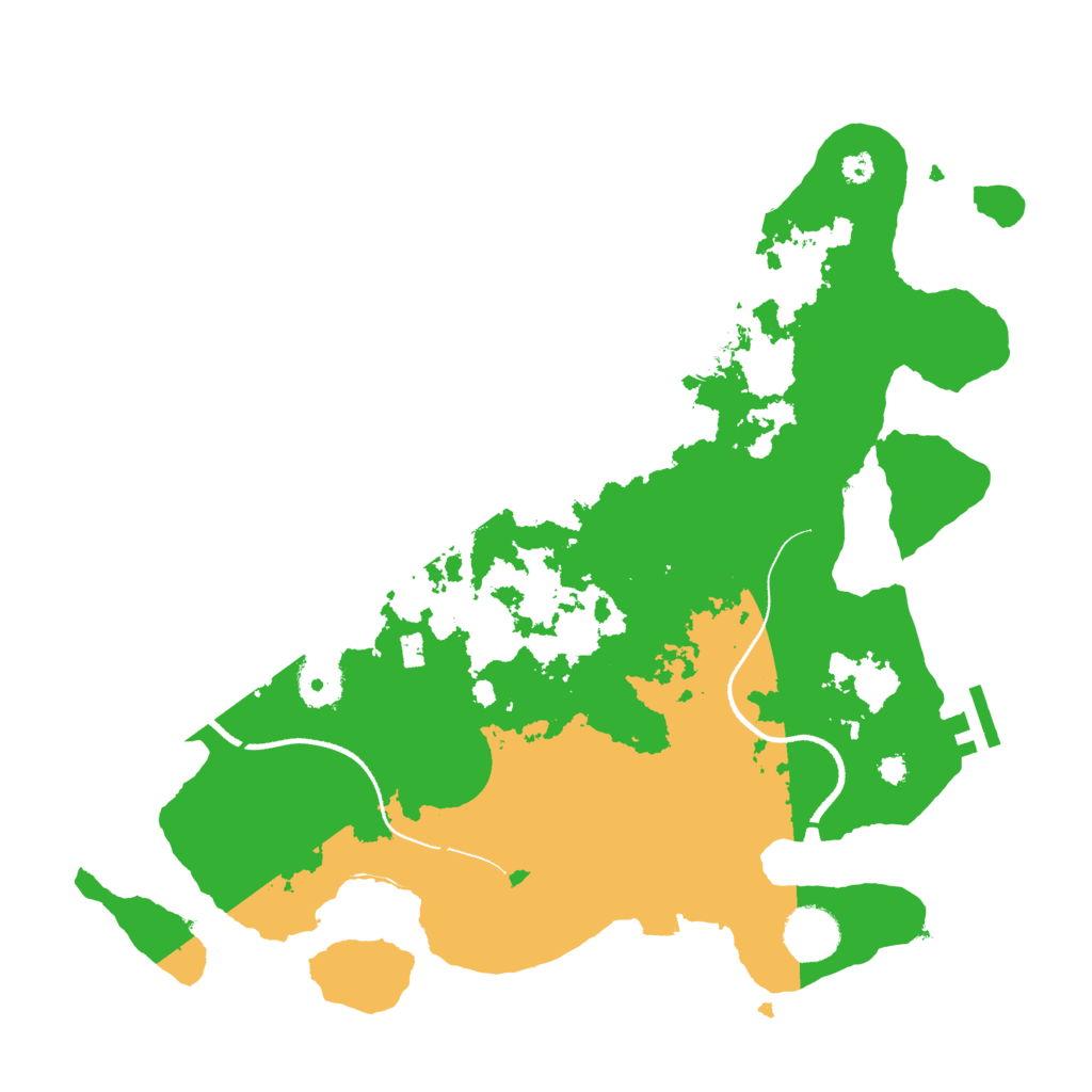 Biome Rust Map: Procedural Map, Size: 3500, Seed: 758992521