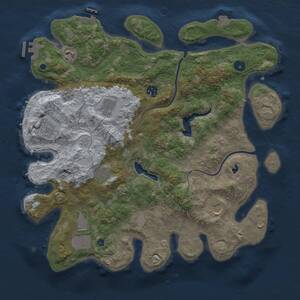 Thumbnail Rust Map: Procedural Map, Size: 4000, Seed: 20241011, 14 Monuments