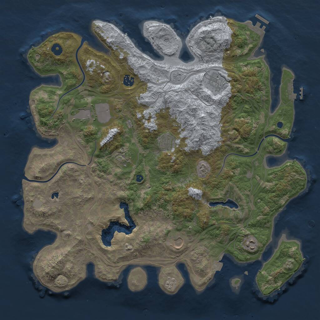 Rust Map: Procedural Map, Size: 4250, Seed: 5360, 14 Monuments