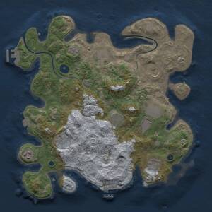 Thumbnail Rust Map: Procedural Map, Size: 3500, Seed: 91647182, 14 Monuments