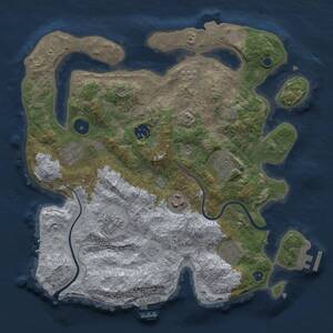 Thumbnail Rust Map: Procedural Map, Size: 3300, Seed: 1306566125, 13 Monuments