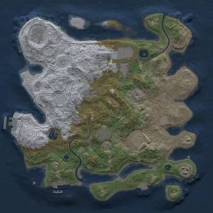 Thumbnail Rust Map: Procedural Map, Size: 3500, Seed: 41864963, 14 Monuments