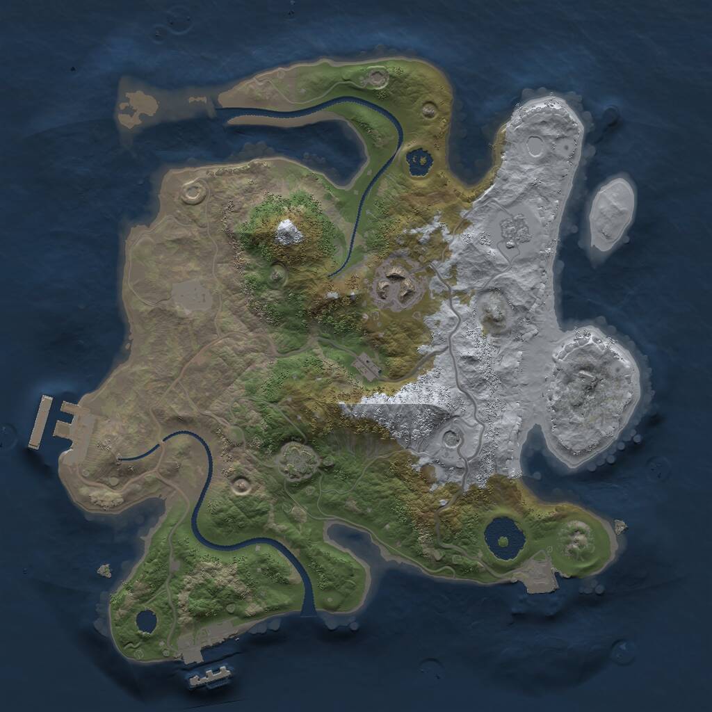 Rust Map: Procedural Map, Size: 2650, Seed: 11631769, 7 Monuments