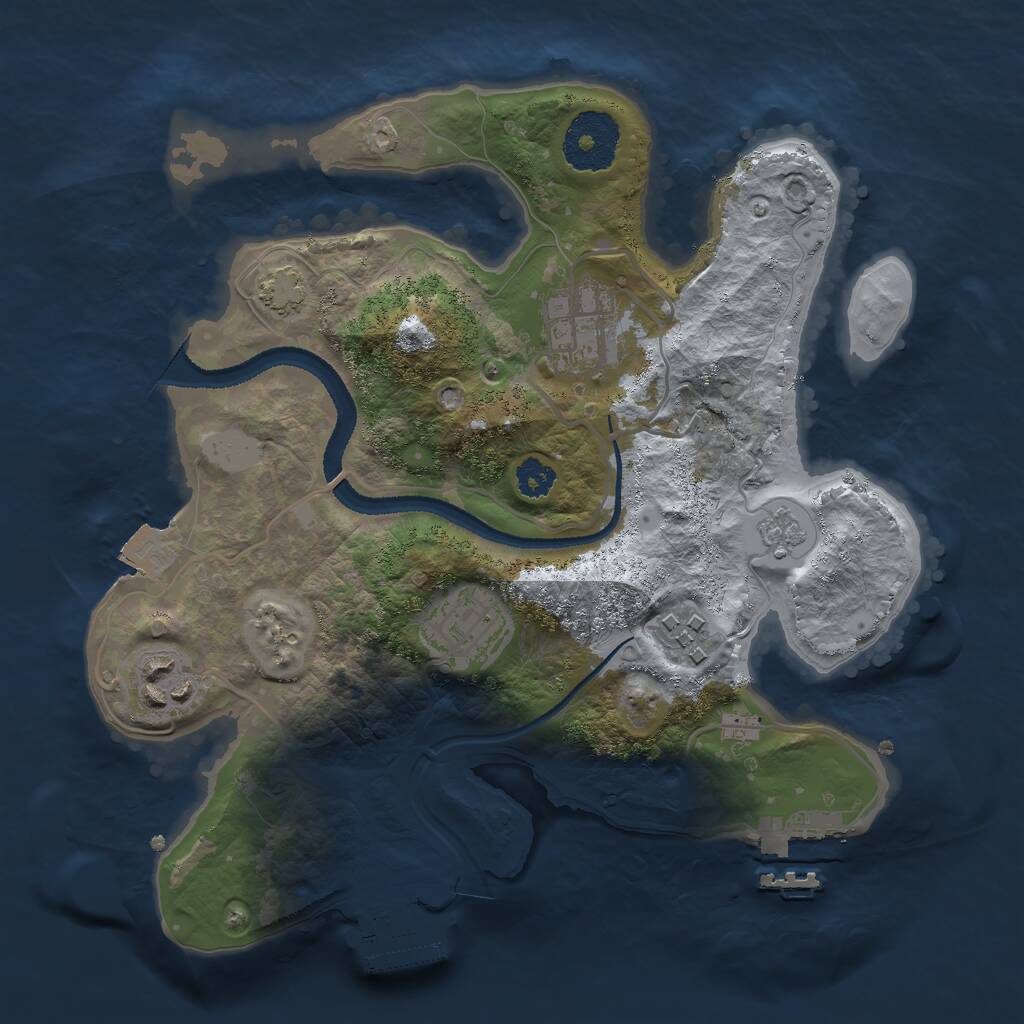 Rust Map: Procedural Map, Size: 2650, Seed: 11631769, 9 Monuments