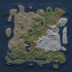 Thumbnail Rust Map: Procedural Map, Size: 4000, Seed: 1682705734, 14 Monuments