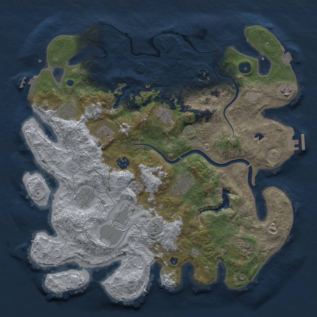 Rust Map: Procedural Map, Size: 4000, Seed: 940308099, 16 Monuments