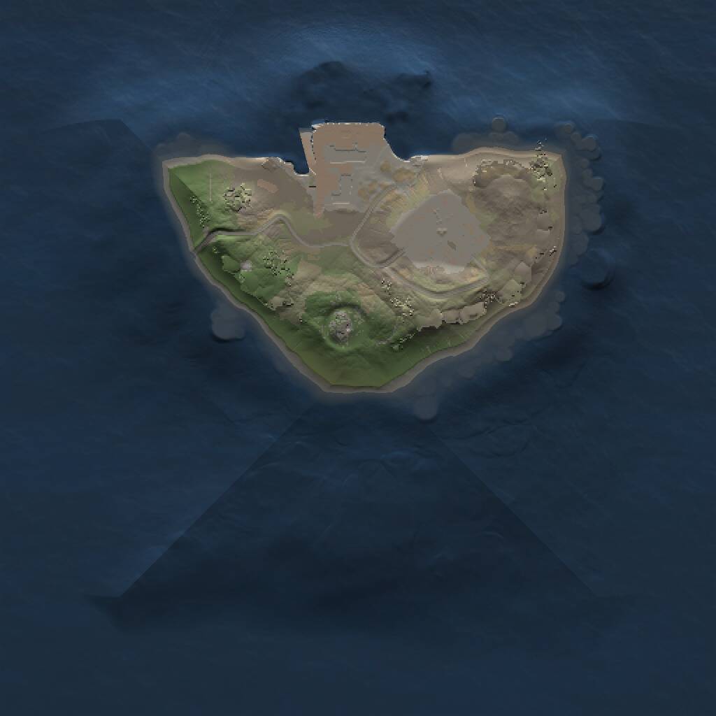 Rust Map: Procedural Map, Size: 1000, Seed: 484570196, 1 Monuments