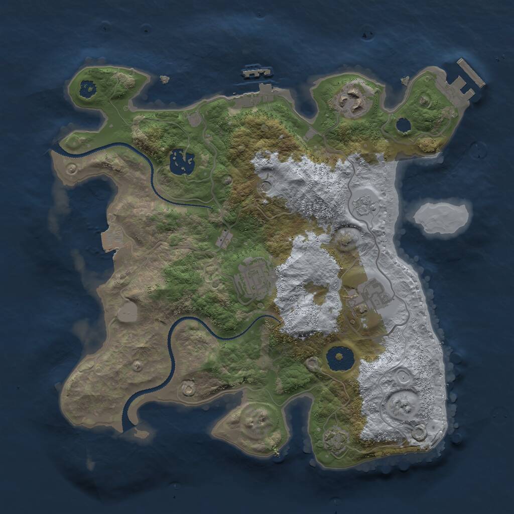 Rust Map: Procedural Map, Size: 2900, Seed: 1656760232, 10 Monuments