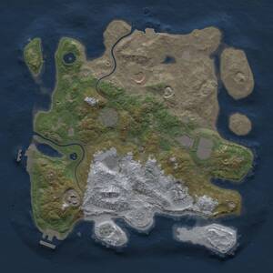 Thumbnail Rust Map: Procedural Map, Size: 3500, Seed: 1632775108, 13 Monuments