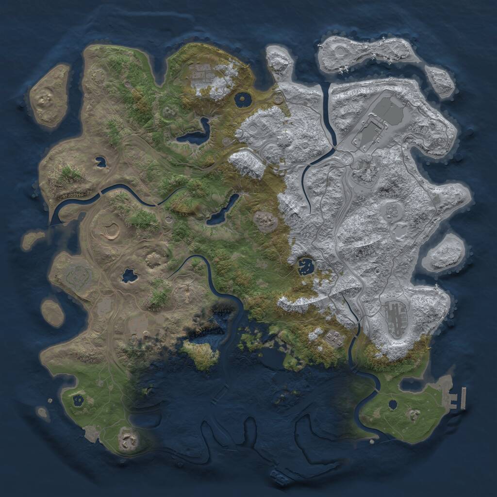 Rust Map: Procedural Map, Size: 4500, Seed: 1798117681, 17 Monuments