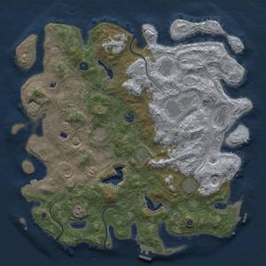 Thumbnail Rust Map: Procedural Map, Size: 4500, Seed: 1798117681, 17 Monuments