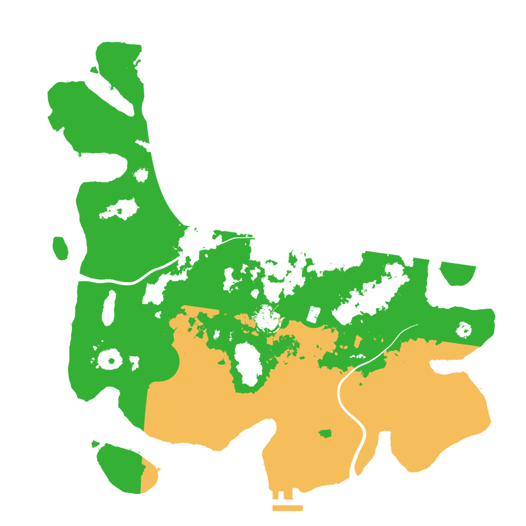 Biome Rust Map: Procedural Map, Size: 3500, Seed: 471404775