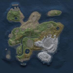 Thumbnail Rust Map: Procedural Map, Size: 2300, Seed: 198148213, 7 Monuments