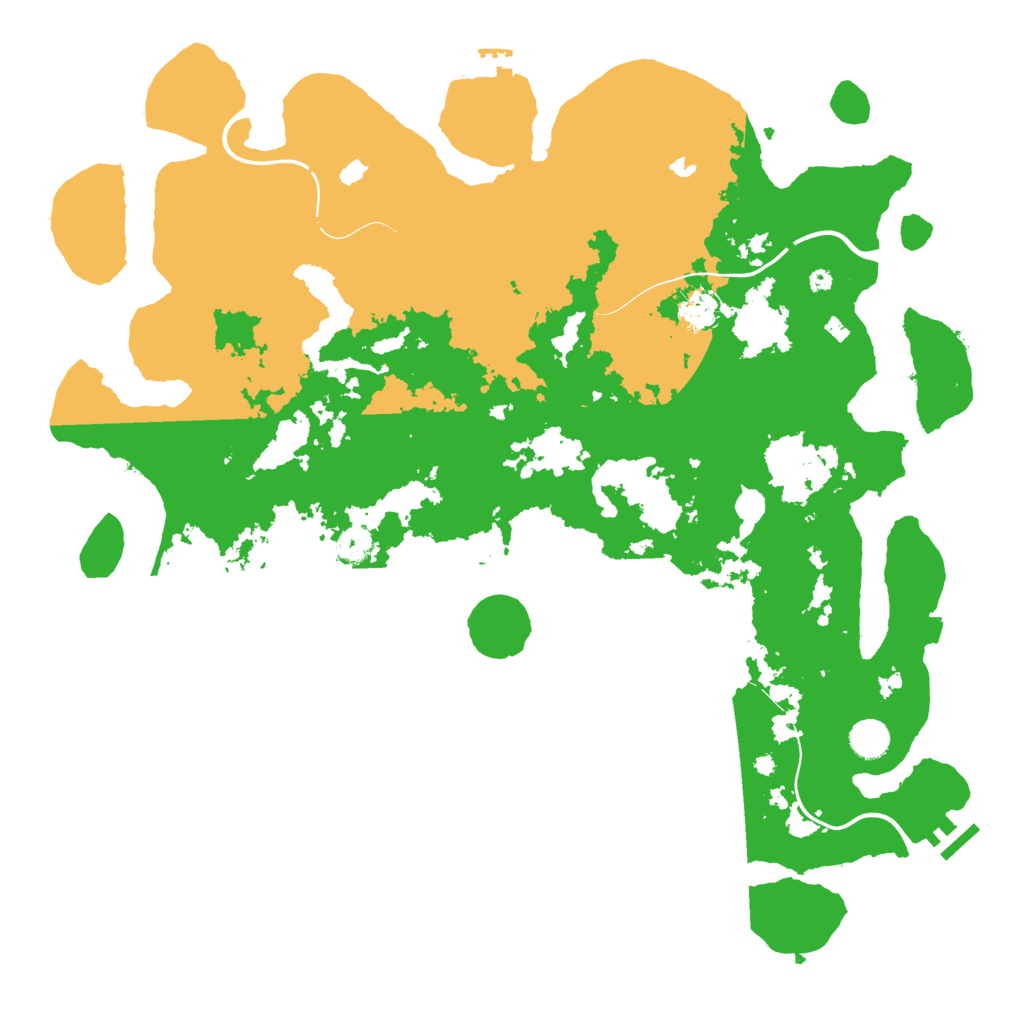 Biome Rust Map: Procedural Map, Size: 4500, Seed: 493212794