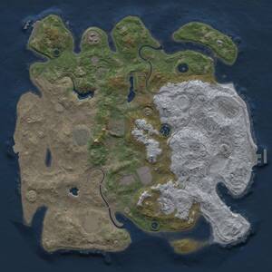 Thumbnail Rust Map: Procedural Map, Size: 4000, Seed: 294714536, 15 Monuments