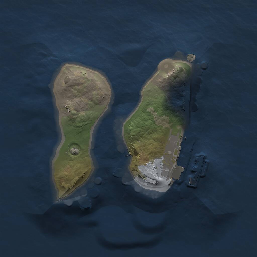 Rust Map: Procedural Map, Size: 1300, Seed: 1434486185, 2 Monuments