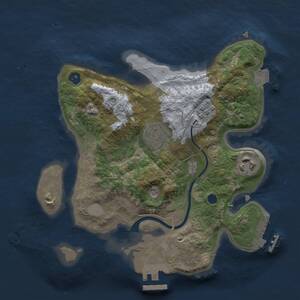 Thumbnail Rust Map: Procedural Map, Size: 2500, Seed: 14938, 7 Monuments