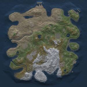 Thumbnail Rust Map: Procedural Map, Size: 3500, Seed: 3102024, 14 Monuments