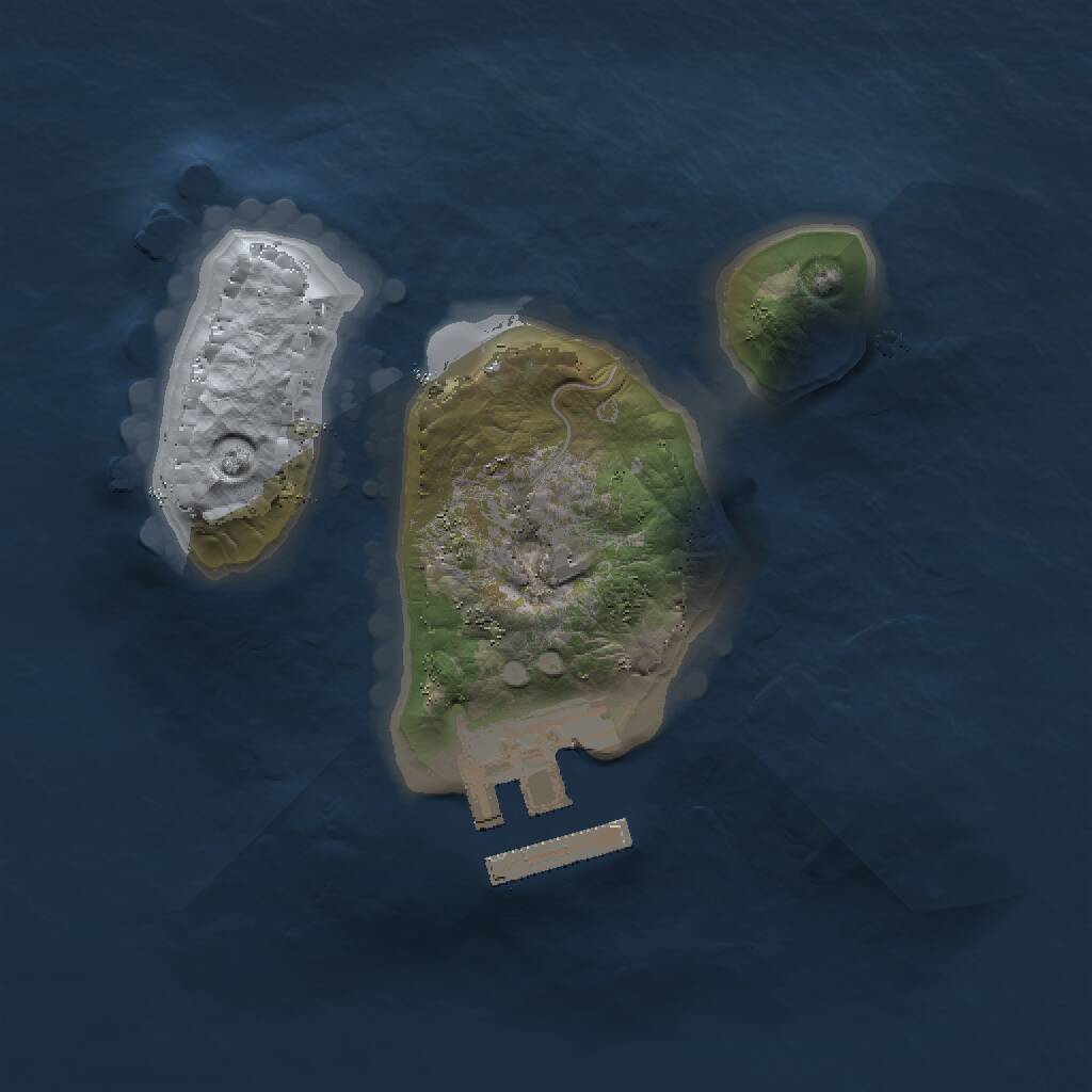 Rust Map: Procedural Map, Size: 1500, Seed: 7634810, 2 Monuments