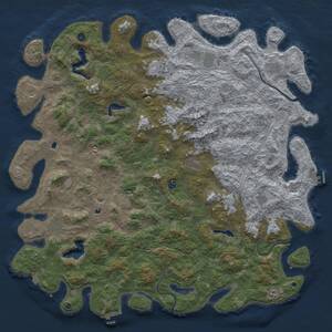 Thumbnail Rust Map: Procedural Map, Size: 6000, Seed: 18721802, 17 Monuments