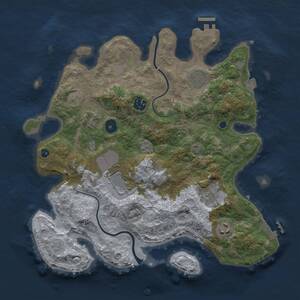 Thumbnail Rust Map: Procedural Map, Size: 3500, Seed: 686847017, 13 Monuments