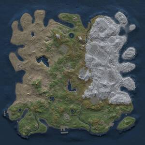 Thumbnail Rust Map: Procedural Map, Size: 4250, Seed: 11631769, 16 Monuments