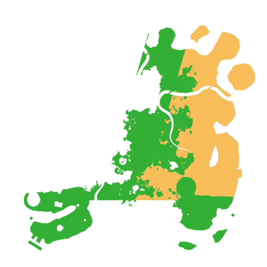 Biome Rust Map: Procedural Map, Size: 3600, Seed: 1100