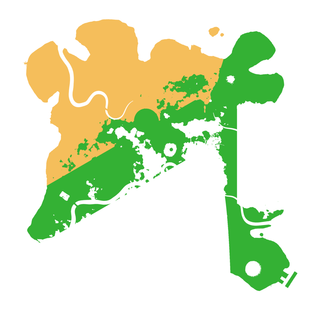 Biome Rust Map: Procedural Map, Size: 3600, Seed: 21210