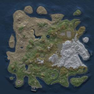 Thumbnail Rust Map: Procedural Map, Size: 4000, Seed: 580178399, 12 Monuments