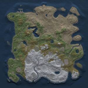 Thumbnail Rust Map: Procedural Map, Size: 4000, Seed: 1396079588, 15 Monuments