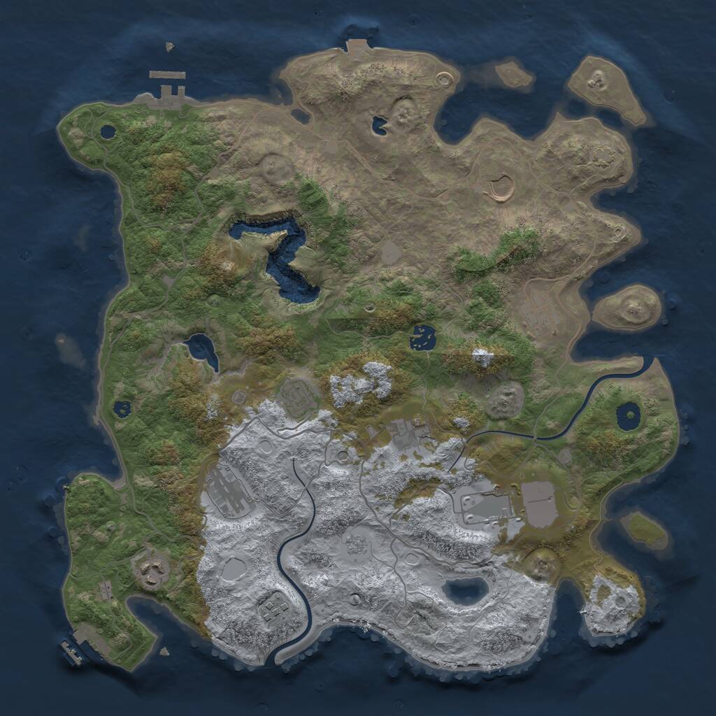 Rust Map: Procedural Map, Size: 4000, Seed: 1396079588, 15 Monuments