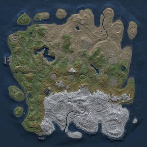 Thumbnail Rust Map: Procedural Map, Size: 4250, Seed: 834468709, 17 Monuments