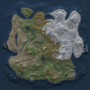 Thumbnail Rust Map: Procedural Map, Size: 3300, Seed: 903603853, 13 Monuments