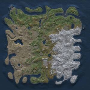 Thumbnail Rust Map: Procedural Map, Size: 4500, Seed: 514674431, 15 Monuments