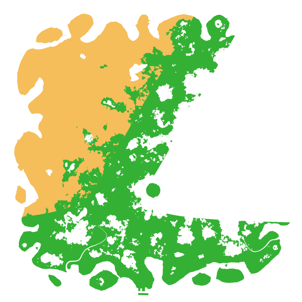 Biome Rust Map: Procedural Map, Size: 6000, Seed: 65400987